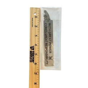 Spider-Man Inspired "With Great Power Comes Great Responsibility" Bookmark Metal